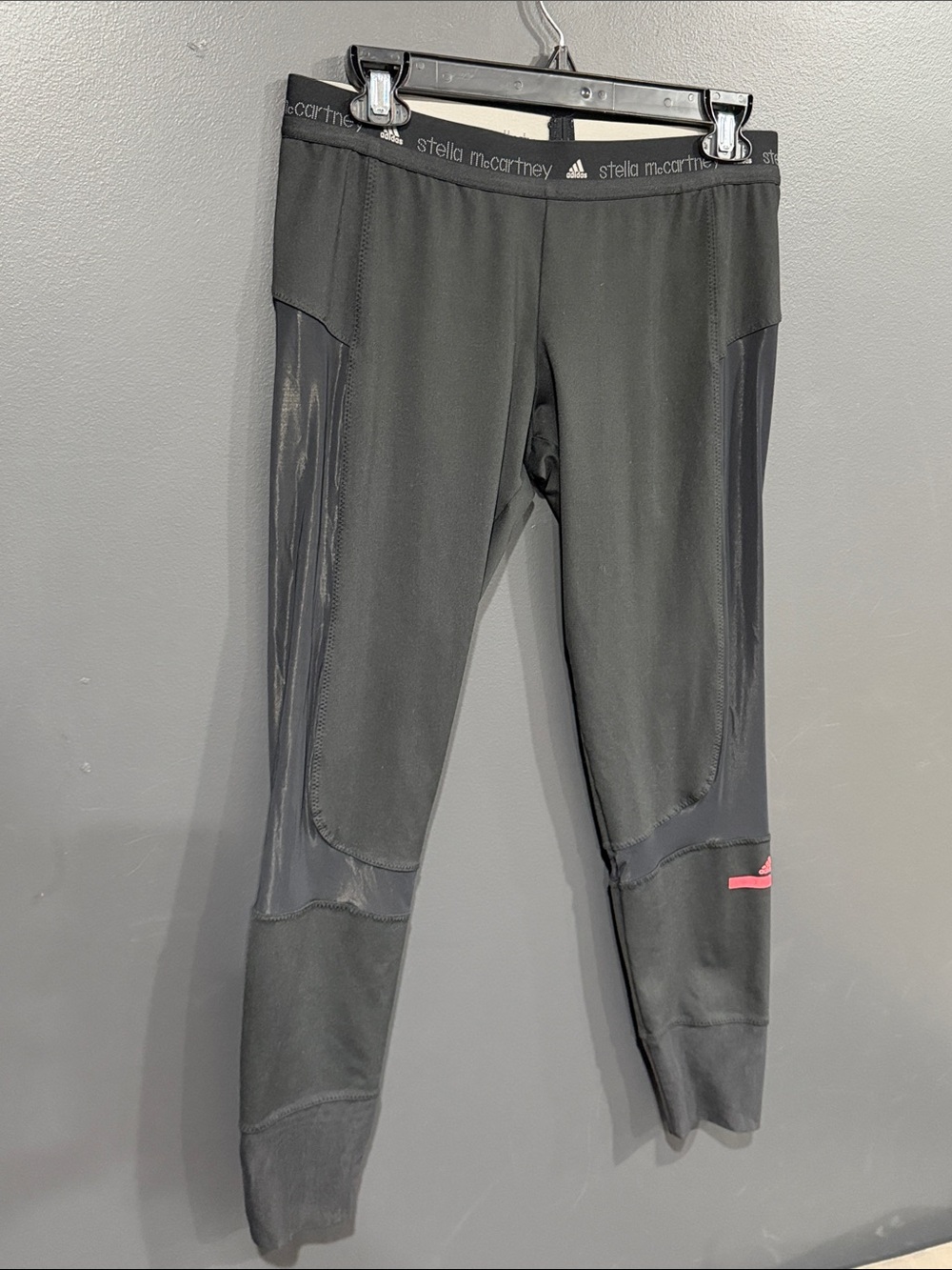Adidas by Stella McCartney Black Leggings with Pink Accent